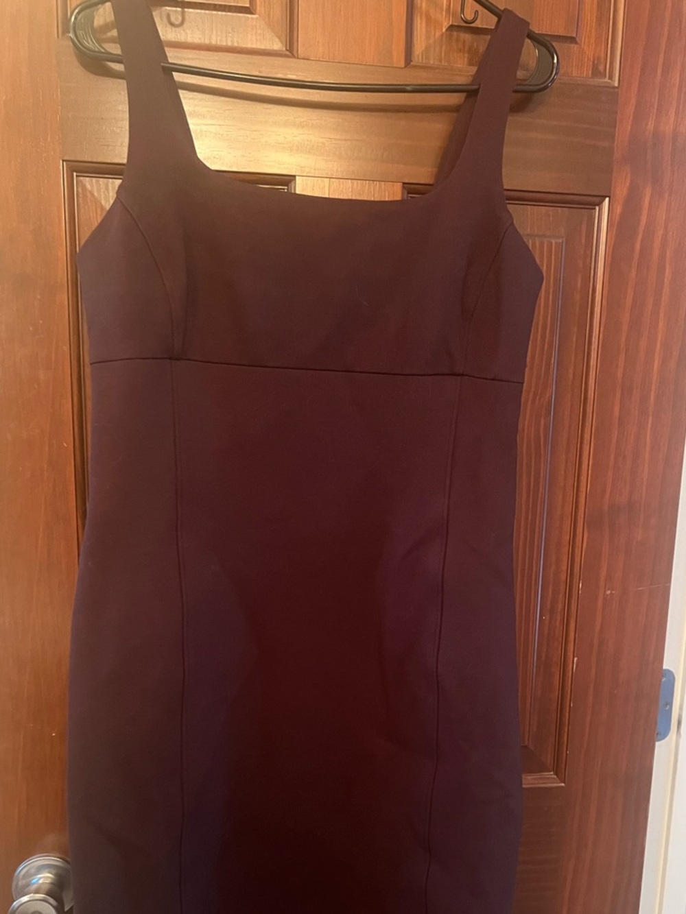 Spanx Classic Square-Neck Sheath Dress in Brown